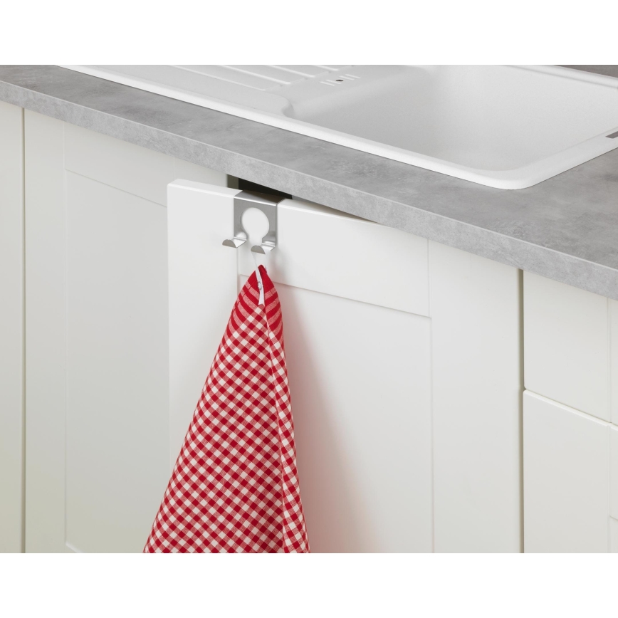WENKO 8411100 - 5x5 cm Stainless Steel Hook, Silver