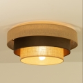 WENTA ceiling light 1x E27/60W/230V, Ø 50 cm, jute/brown