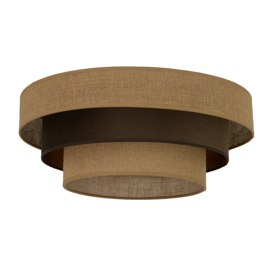 WENTA ceiling light 1x E27/60W/230V, Ø 50 cm, jute/brown