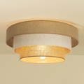 WENTA Ceiling Light 1x E27/60W/230V, Ø 50 cm, Jute/Cream