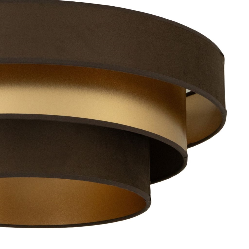 WENTA Ceiling Light 1x E27/60W/230V, Ø 50 cm — Brown/Gold