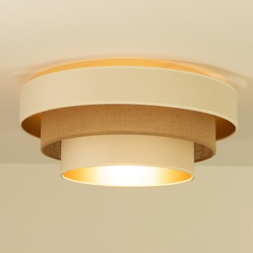 WENTA ceiling light 1xE27/60W/230V Ø 50 cm beige/jute