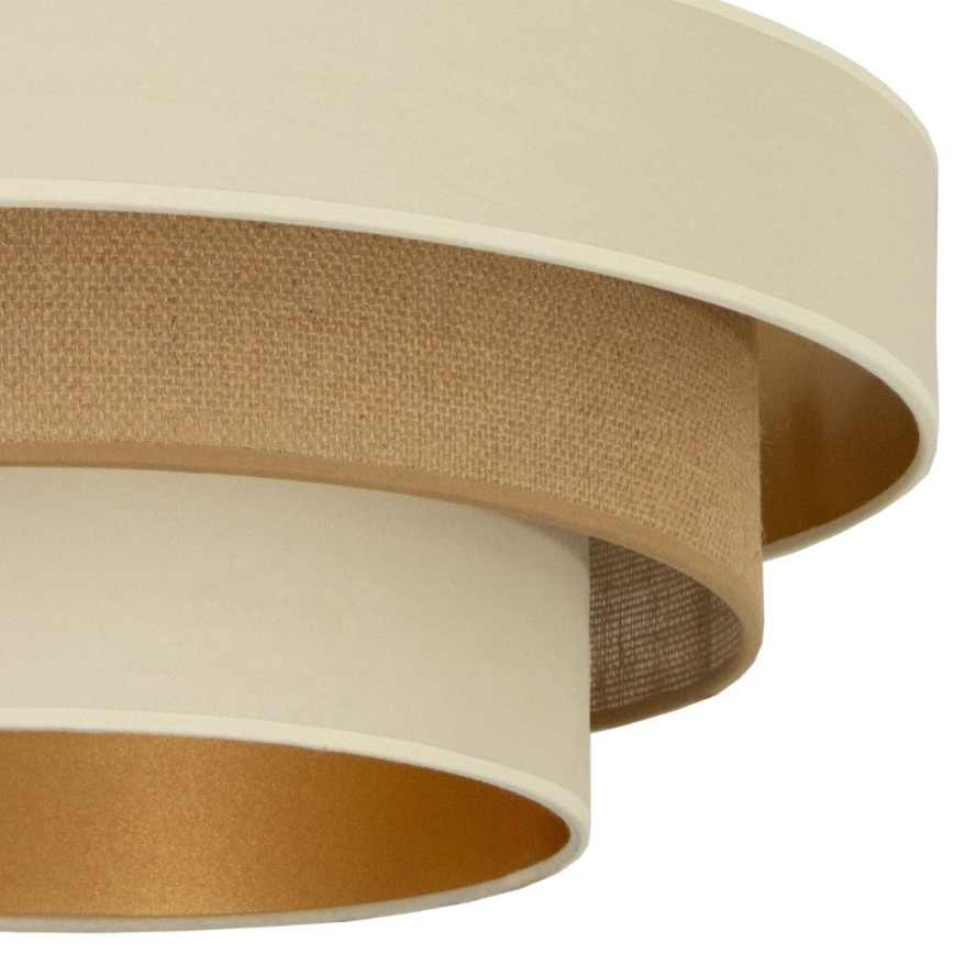 WENTA ceiling light 1xE27/60W/230V Ø 50 cm beige/jute