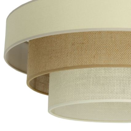 WENTA ceiling light 1xE27/60W/230V Ø 50 cm beige/jute