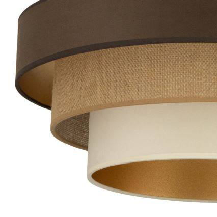 WENTA Flush-mounted ceiling light 1xE27/60W/230V Ø 50 cm brown/jute/beige