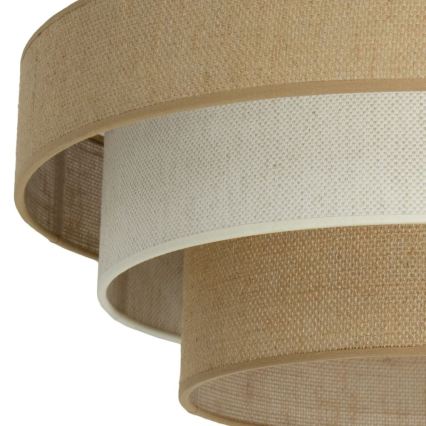 WENTA Flush‑Mount Ceiling Light – Jute Shade, Cream Finish, 1× E27 (max. 60W), 230V, Ø50 cm