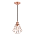 Westinghouse 6105240 - Cable-hung pendant NATHAN 1xE27/60W/230V Ø 19 cm copper