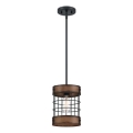 Westinghouse 61179 - Cable-hung pendant light LANGSTON 1xE27/60W/230V Ø 19 cm barnwood