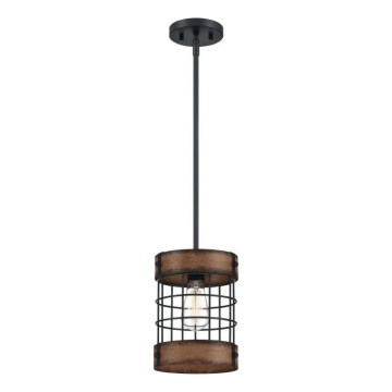 Westinghouse 61179 - Cable-hung pendant light LANGSTON 1xE27/60W/230V Ø 19 cm barnwood