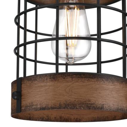 Westinghouse 61179 - Cable-hung pendant light LANGSTON 1xE27/60W/230V Ø 19 cm barnwood