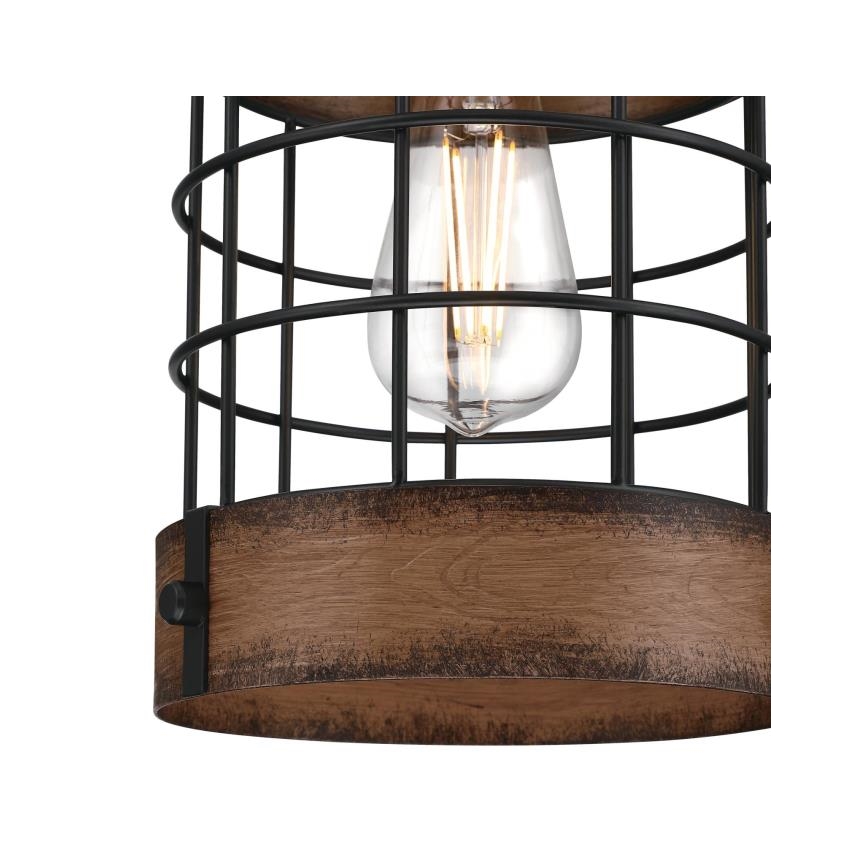 Westinghouse 61179 - Cable-hung pendant light LANGSTON 1xE27/60W/230V Ø 19 cm barnwood