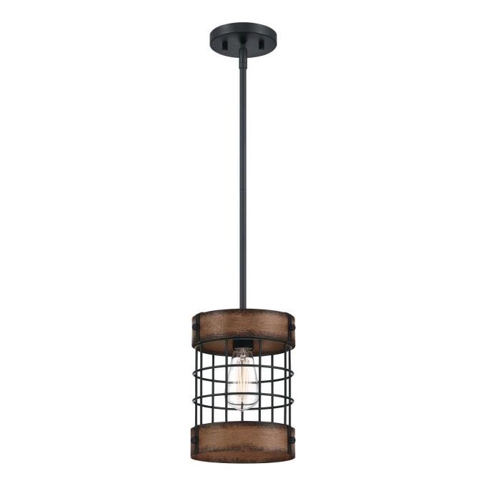 Westinghouse 61179 - Chandelier on a string LANGSTON 1xE27/60W/230V barnwood