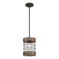 Westinghouse 61180 - Pendant light on cable LANGSTON 1xE27/60W/230V Ø 19 cm pine