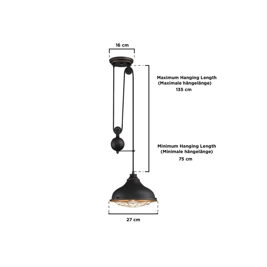 Westinghouse 61249 - Chandelier on a string CHAVES 1xE27/60W/230V
