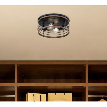 Westinghouse 61250 - Ceiling light ACKTON 2xE27/60W/230V barnwood