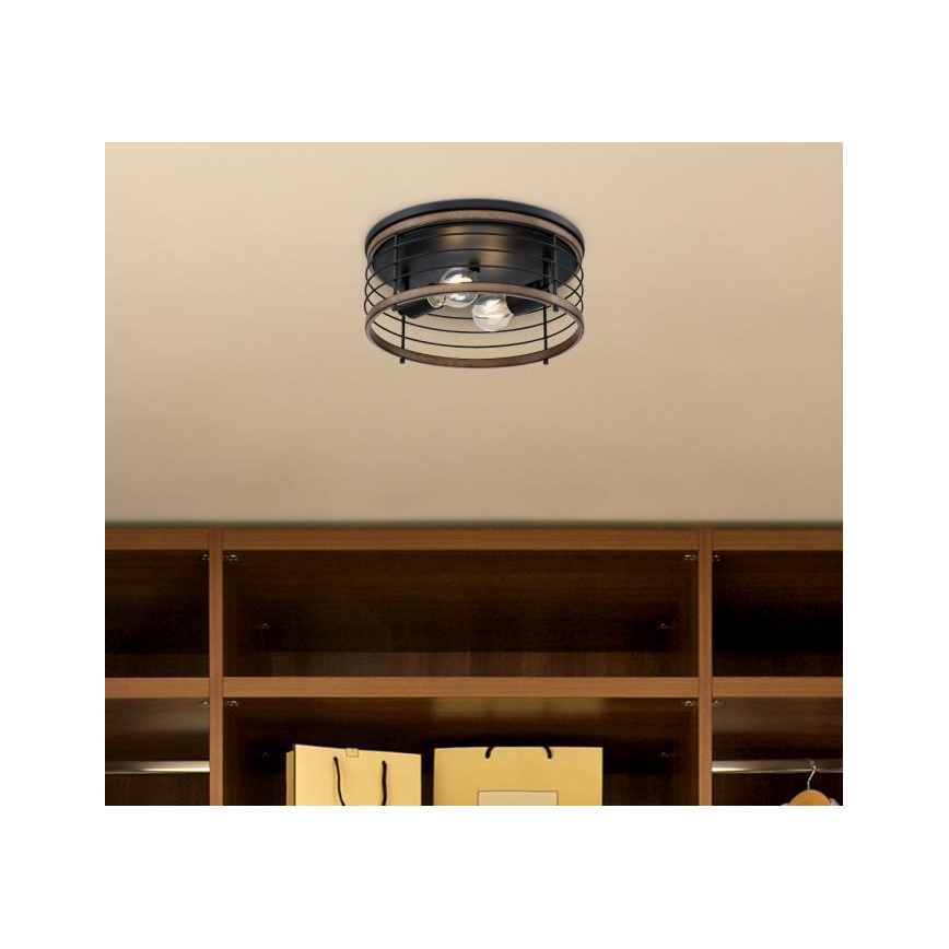 Westinghouse 61250 - Ceiling light ACKTON 2xE27/60W/230V barnwood