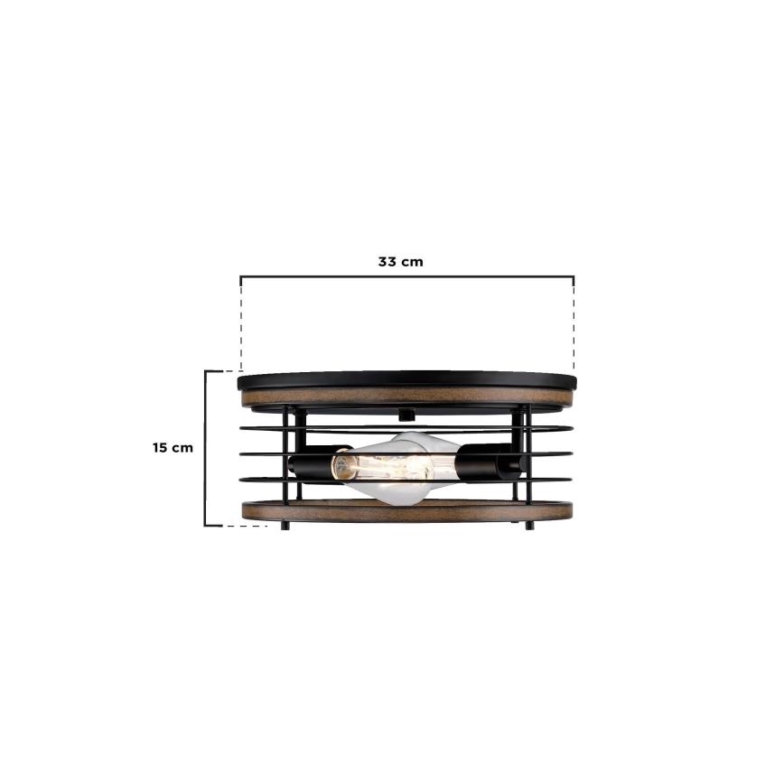 Westinghouse 61250 - Ceiling light ACKTON 2xE27/60W/230V barnwood