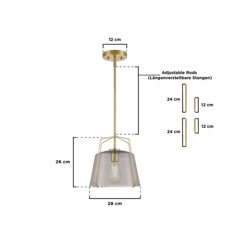 Westinghouse 61251 - Chandelier on a pole HALLEIN 1xE27/60W/230V