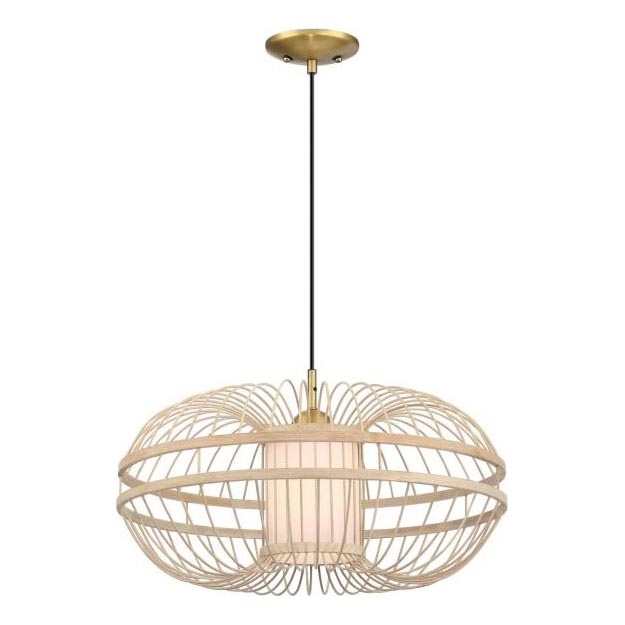 Westinghouse 61255 - Chandelier on a string TULCEA 1xE27/60W/230V bamboo