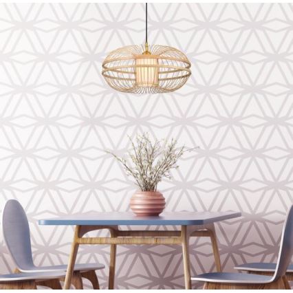 Westinghouse 61255 - Chandelier on a string TULCEA 1xE27/60W/230V bamboo