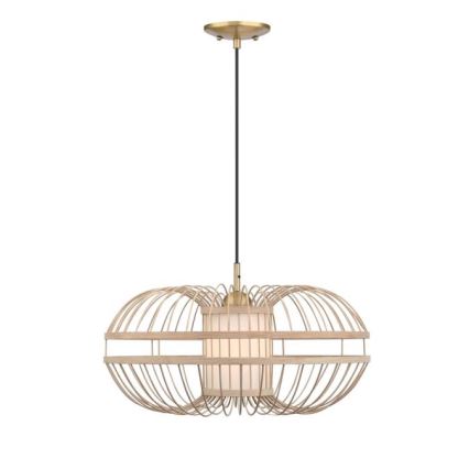 Westinghouse 61255 - Chandelier on a string TULCEA 1xE27/60W/230V bamboo