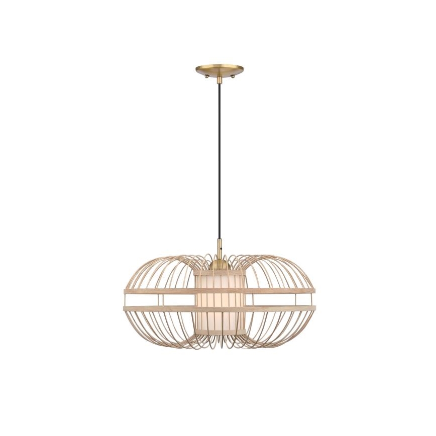 Westinghouse 61255 - Chandelier on a string TULCEA 1xE27/60W/230V bamboo