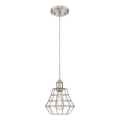 Westinghouse 6337240 - Pendant light on cable NATHAN 1xE27/60W/230V Ø 19 cm silver