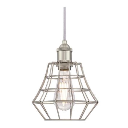 Westinghouse 6337240 - Pendant light on cable NATHAN 1xE27/60W/230V Ø 19 cm silver