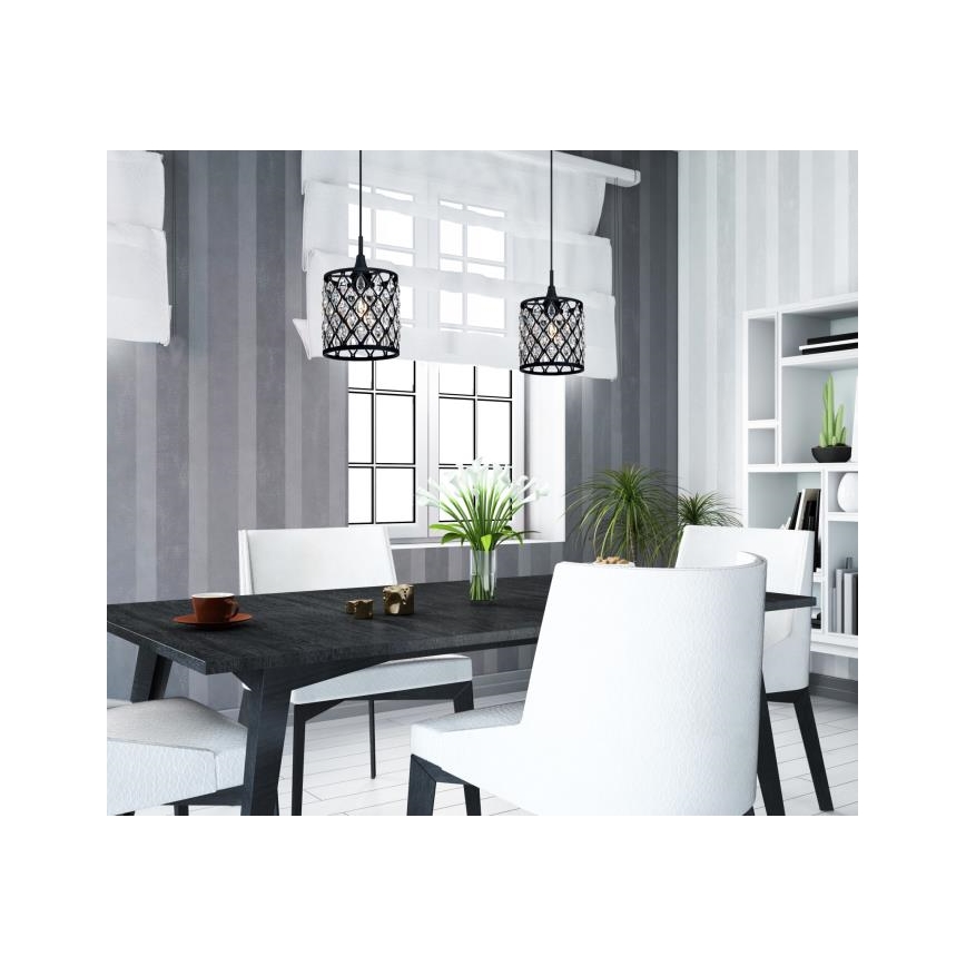 Westinghouse 6362740 - Cable-hung pendant light WALTZ 1xE27/60W/230V Ø 19 cm