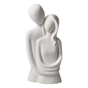 White ceramic tabletop decoration, 21 x 8.5 x 10 cm