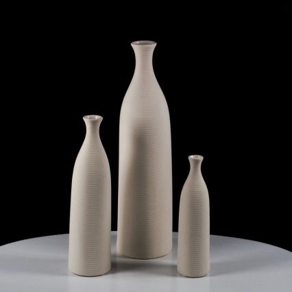 White Ceramic Vase, 25 cm