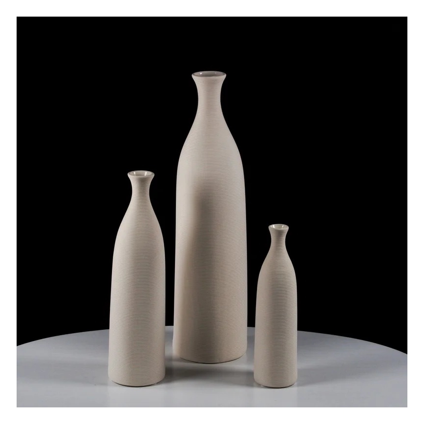 White Ceramic Vase, 25 cm