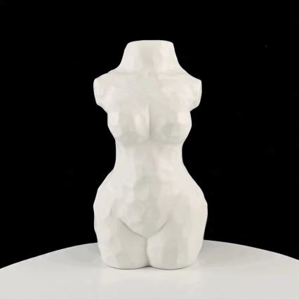 White Ceramic Vase, 30 cm