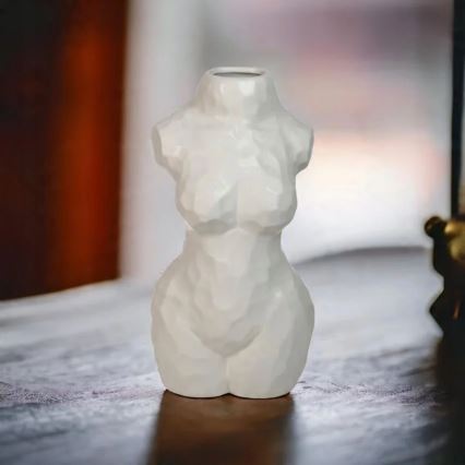 White Ceramic Vase, 30 cm