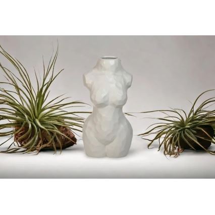 White Ceramic Vase, 30 cm