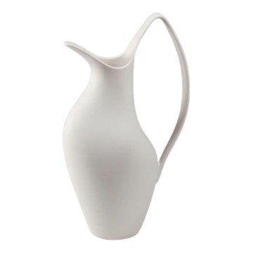 White ceramic vase, 33 x 17 x 19 cm