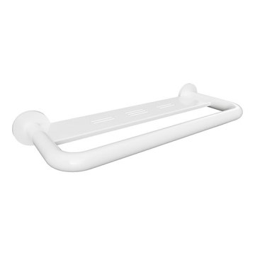 White handrail with integrated shelf, 58 x 8 cm