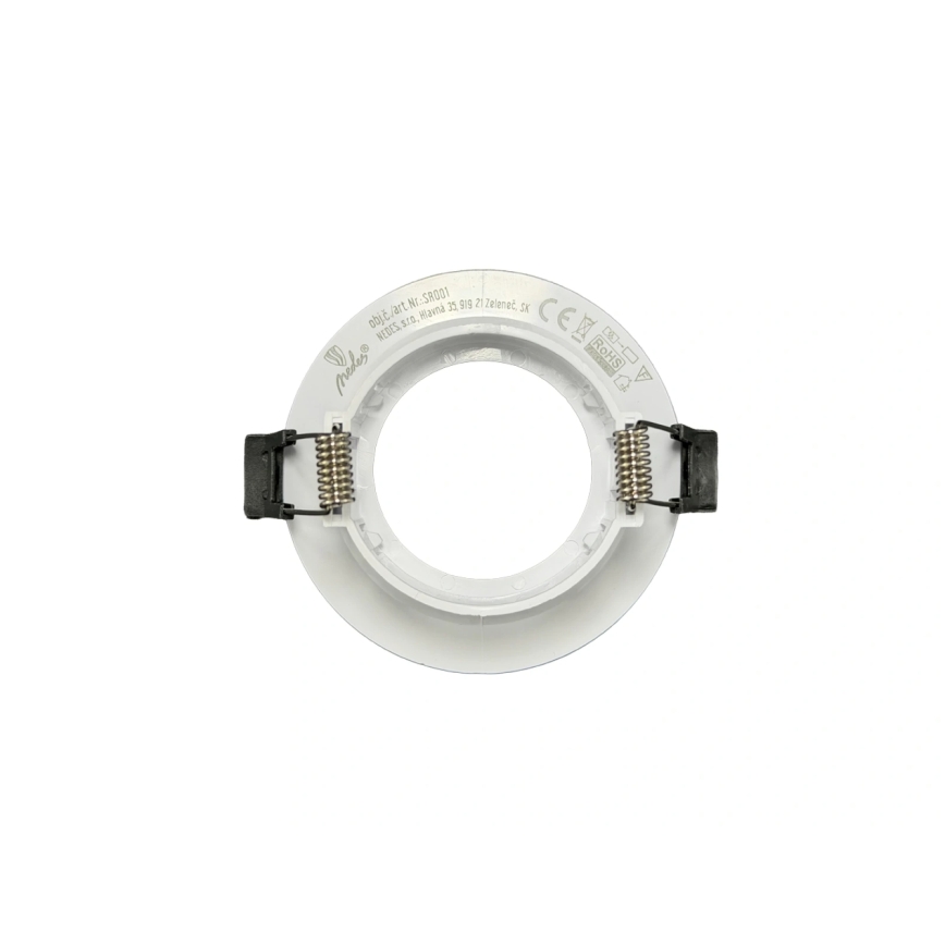 White trim ring for GU10 recessed downlight, Ø 8.6 cm