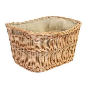 Wicker firewood basket with handles 32x49,5 cm