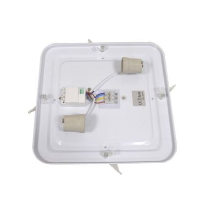 WILTON ceiling light with integrated sensor 2xE27/60W/230V 33x33 cm anthracite
