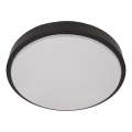 WILTON ceiling light with sensor, 2xE27/60W/230V, Ø 33 cm, black