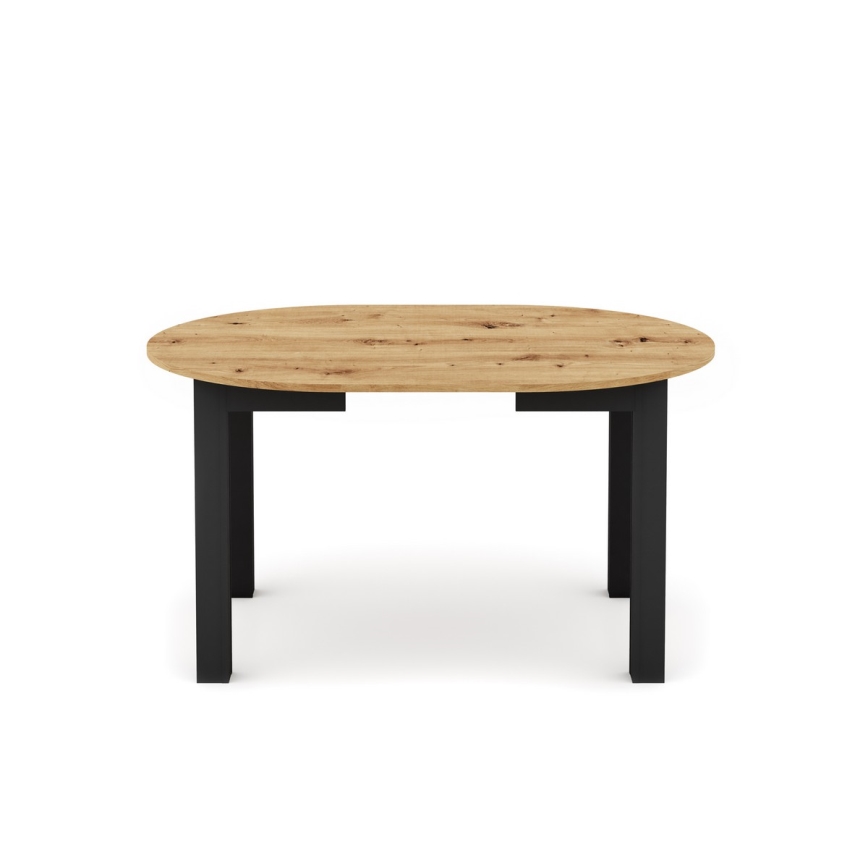 WILY extendable dining table, artisan oak/black