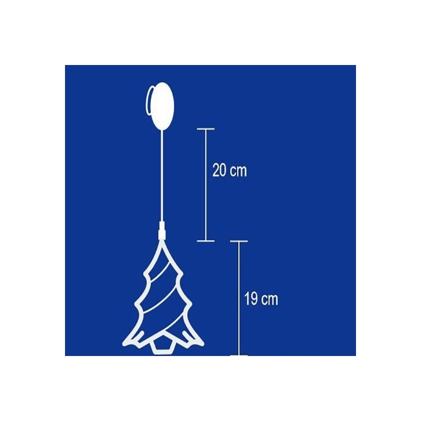 Window decoration 8xLED/3xAA