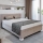 WINDSOR Upholstered Bed with Mattress 180x200 cm, Beige