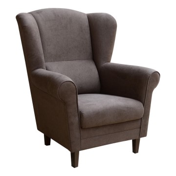 Wing chair GALA dark brown