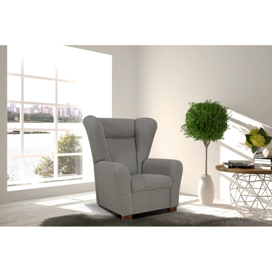 Wing chair VIVA dark grey