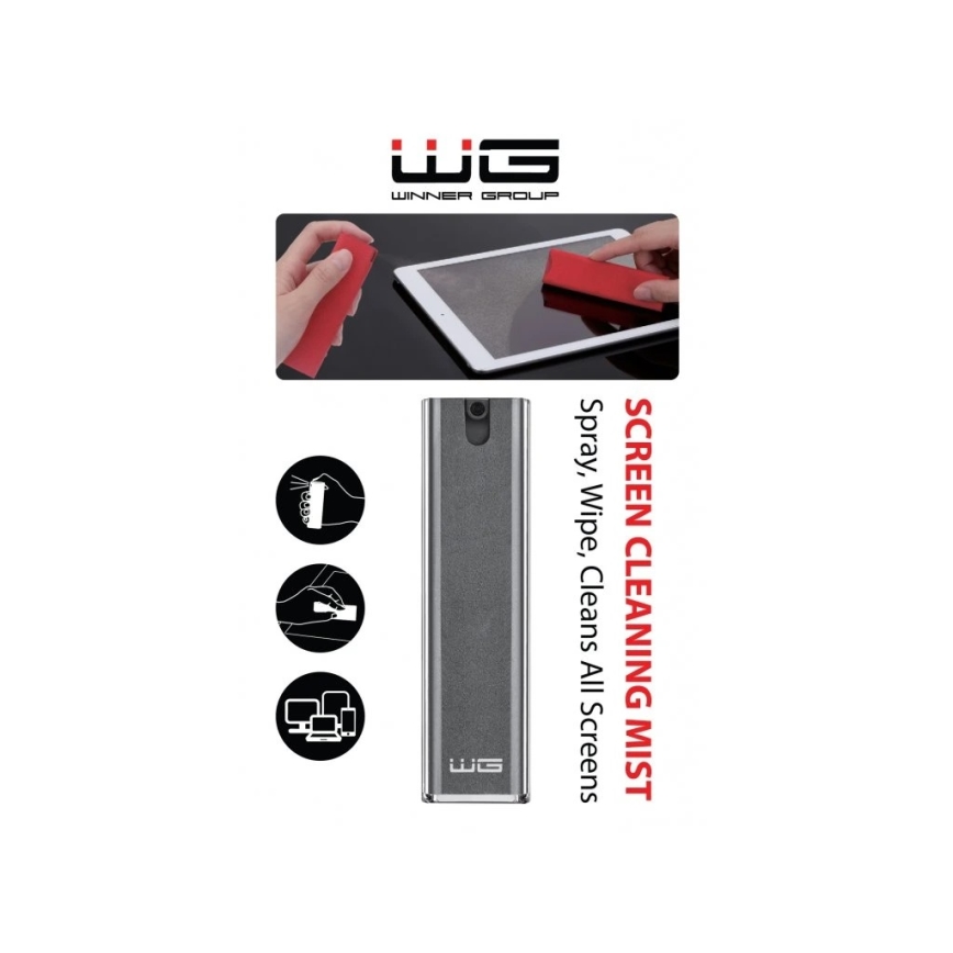 Winner Group - 2-in-1 Screen Cleaner, Black