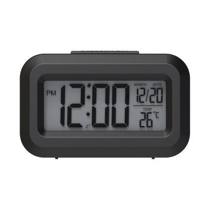 Winner Group - Alarm clock with LCD display and thermometer 2xAAA black