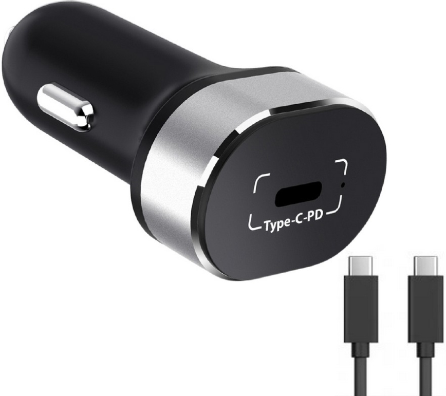 Winner Group - Car charger 1xUSB-C Power Delivery 20W + USB cable USB-C / USB-C 1 m black