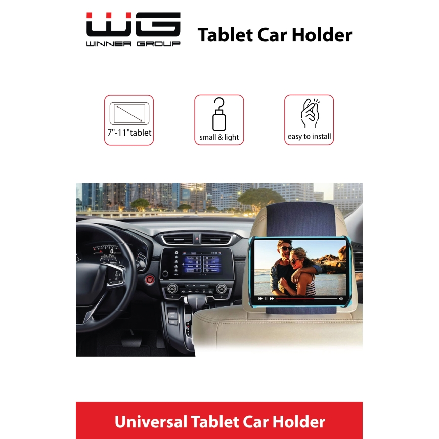 Winner Group - Car Velcro tablet holder black